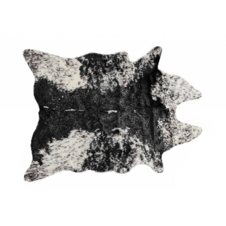 Palacedesigns 0.8 x 60 x 51 in. Acrylic Plush Polyester S-P Black & White Rug PA3099648